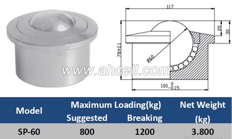 SP-60 Ball Caster Roller Ball Transfer unit